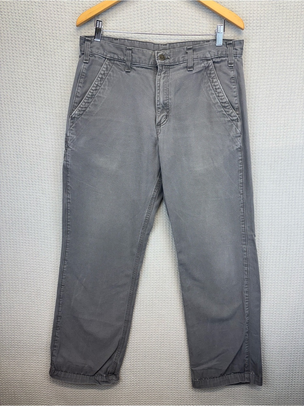 Vintage Carhartt Cargo Pants Distrissed Feded Work 90s Men Size 34x30 Gray 14806